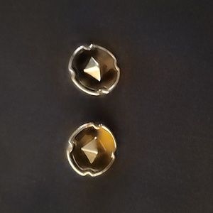 C Wonder Tortoise and Gold Pyramid Earrings